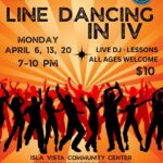 Line Dancing in Isla Vista Mondays in April